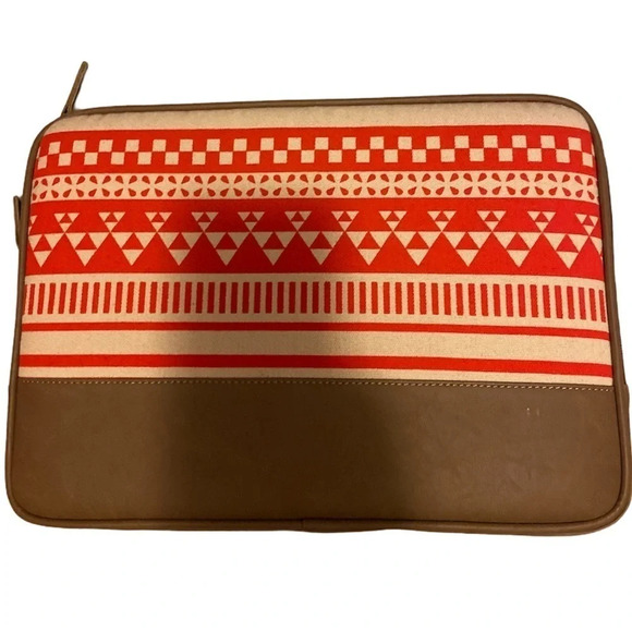 Urban print Red Tan COMPUTER  LAPTOP Phone case - Picture 2 of 12